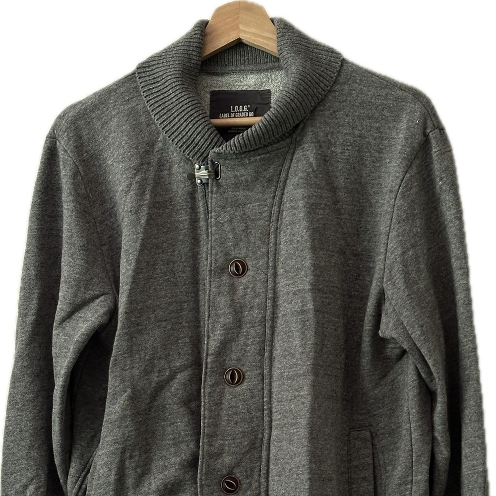 H&M Men's Gray Button-Up Cardigan
